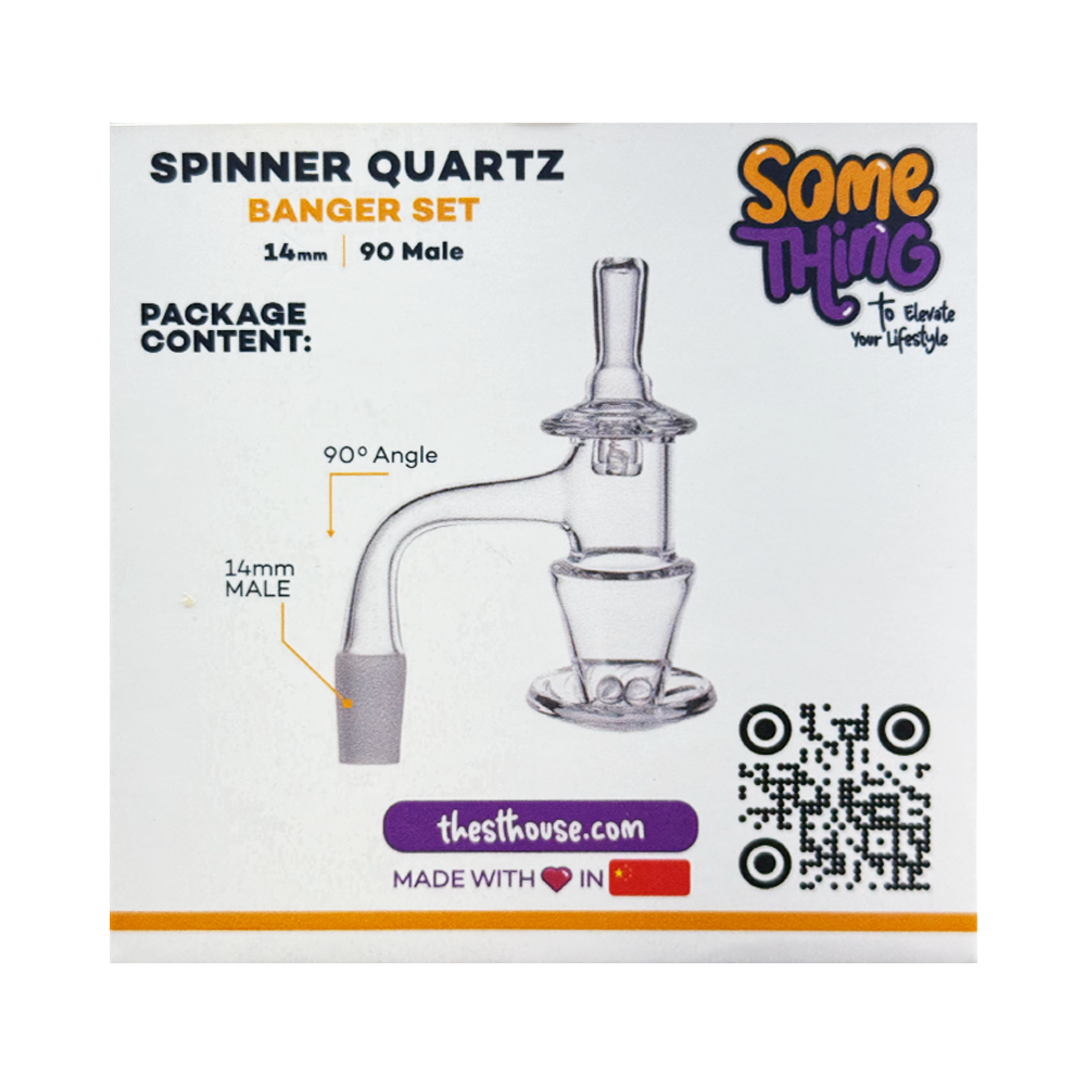 14mm 90 Degree Spinner Quartz Banger – Something