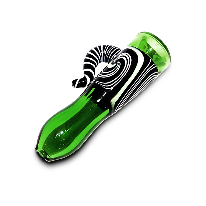 3.5-Inch Chillum Hand Pipe with Wig Wag Design