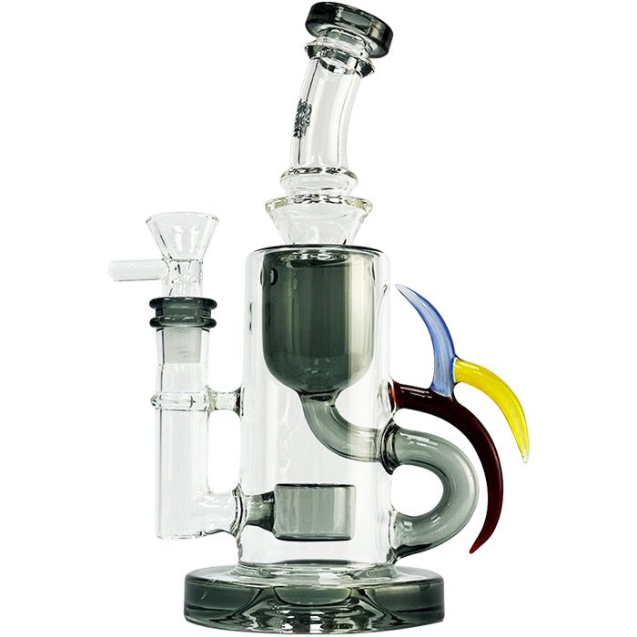 7" Tri Horn Glass Water Pipe – Something Glass