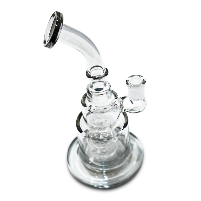 9 Inch Solid Color Glass Water Pipe with Wedding Cake Perc
