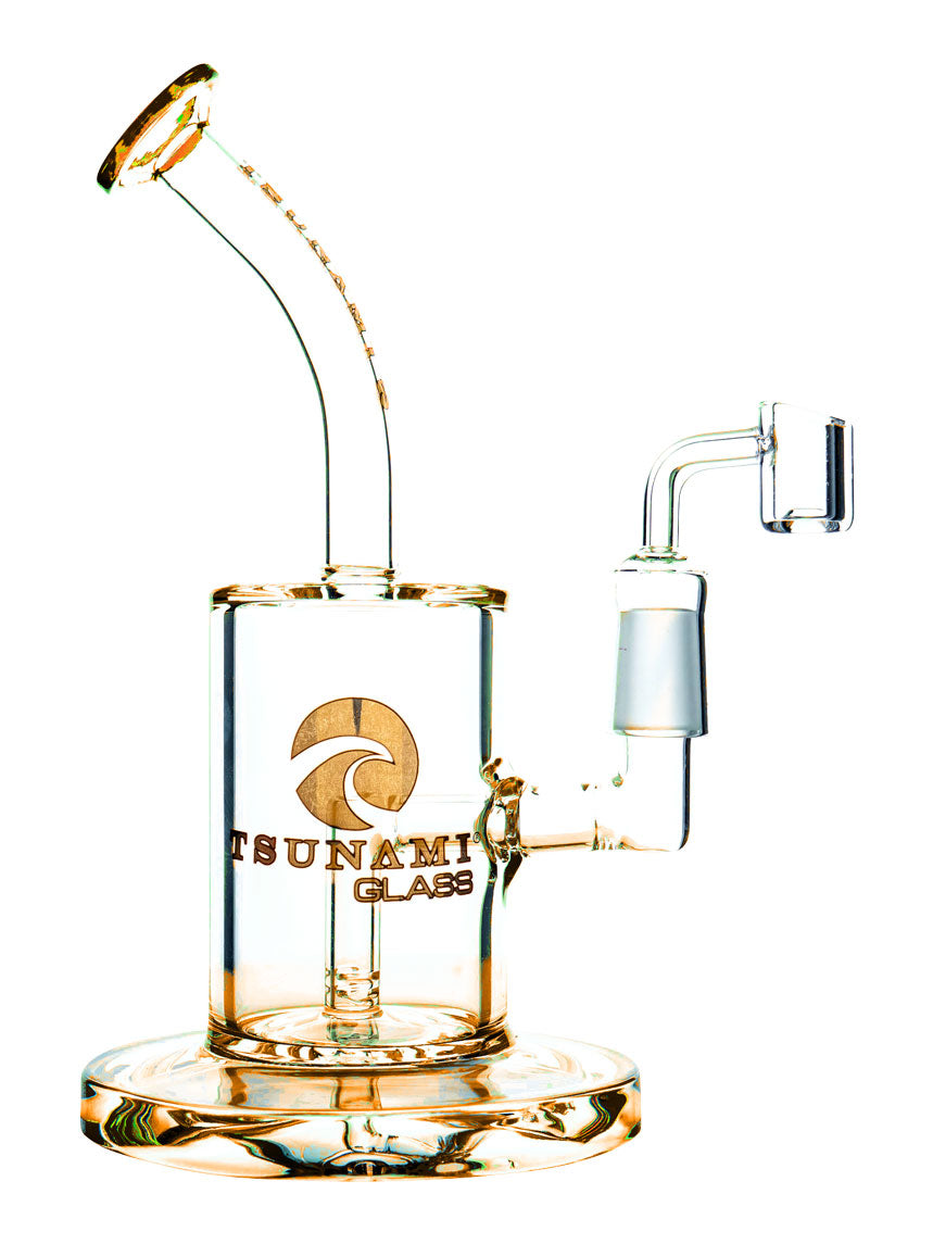 Amber 10-Inch Tsunami Micro Glass Waterpipe