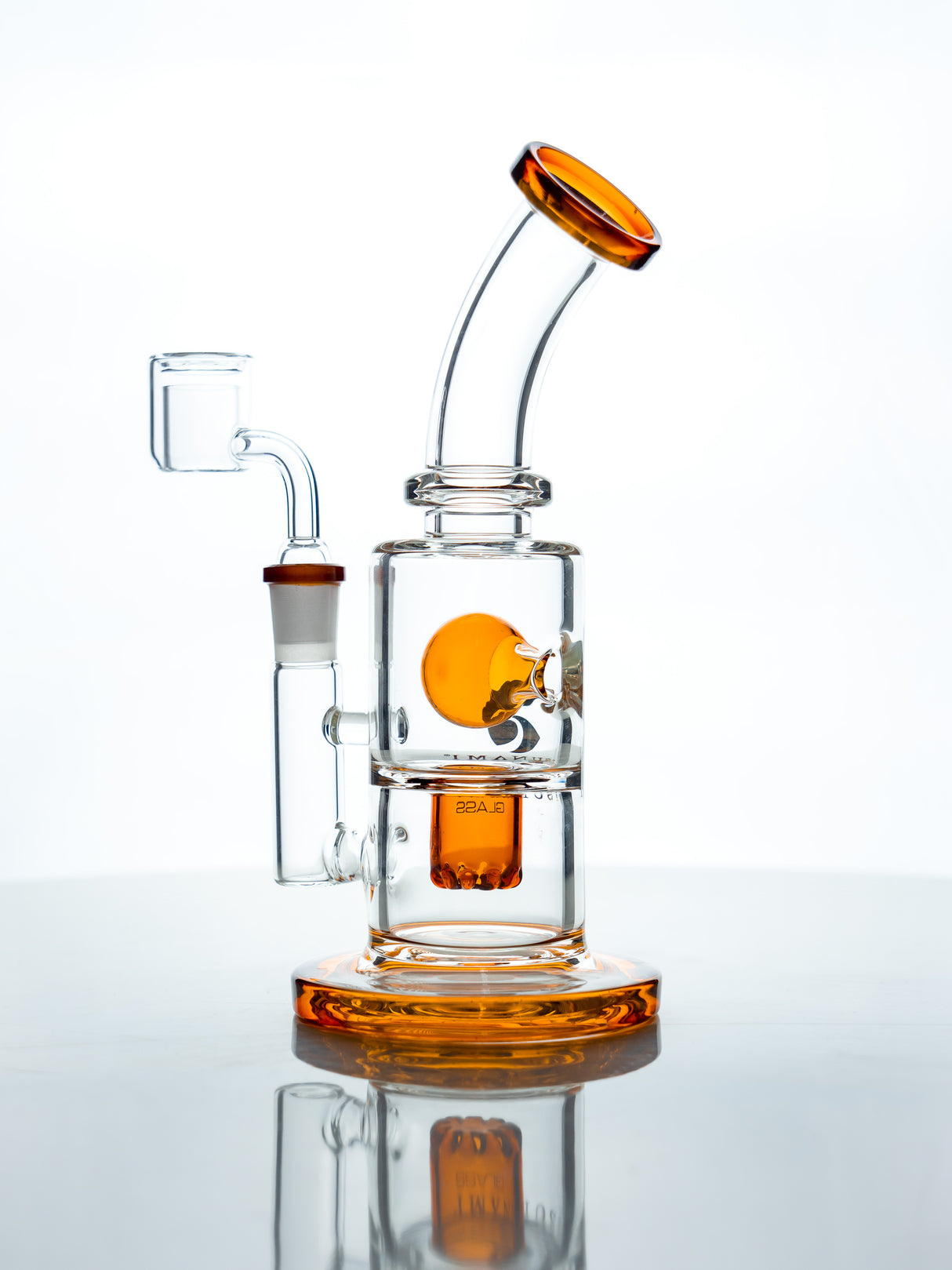 Amber 9" Tsunami Concentrate Rig – Bucket Ball Water Pipe