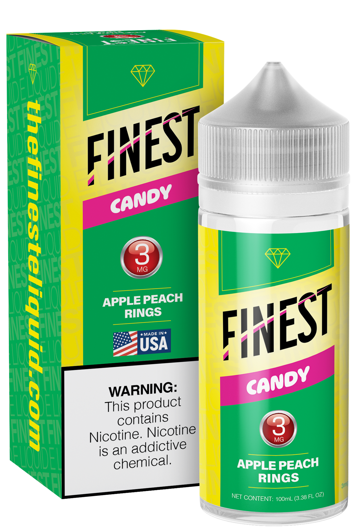 Apple Peach Rings Freebase E-Liquid Candy Edition 100ML - The Finest