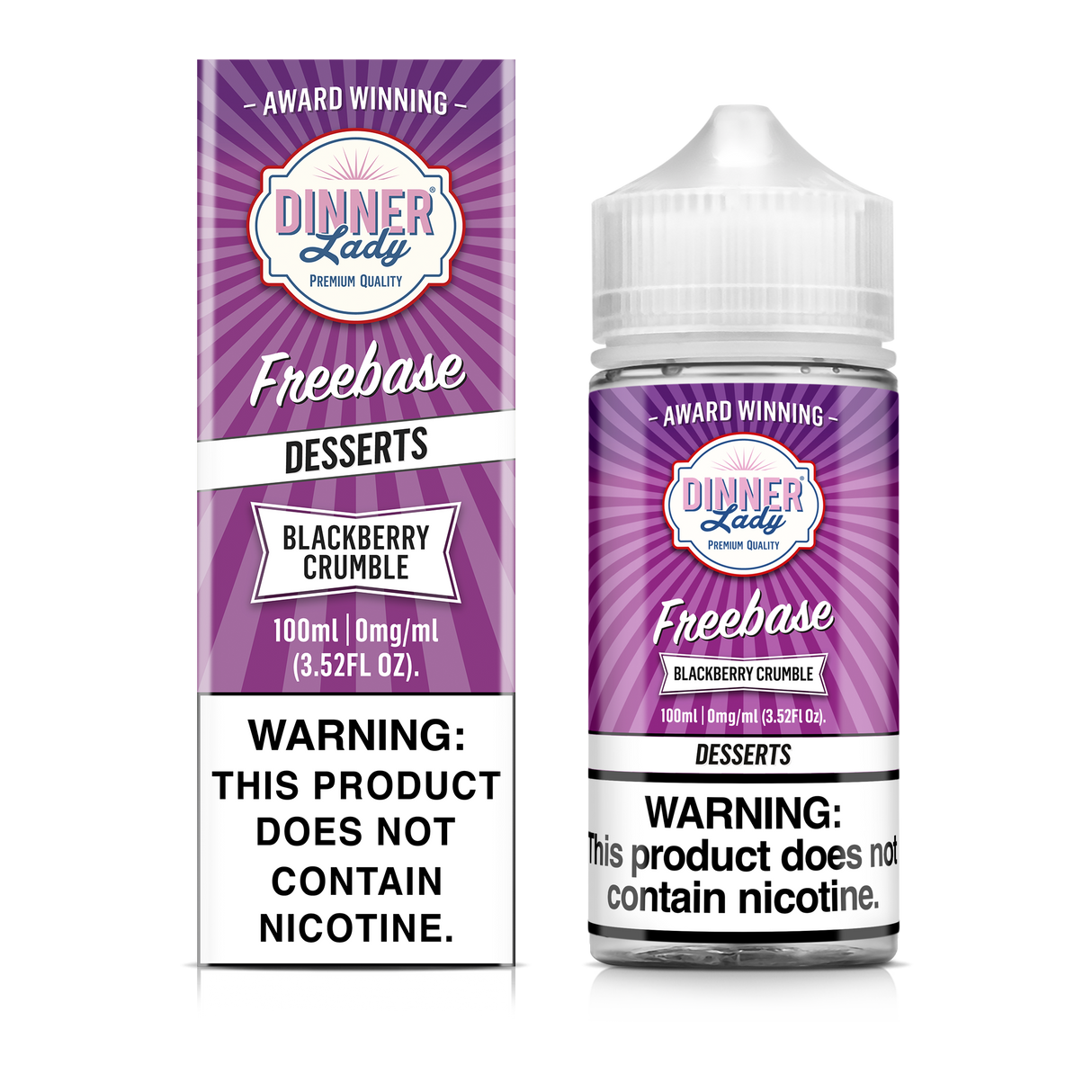 Blackberry Crumble Freebase E-Liquid 100ML - Dinner Lady