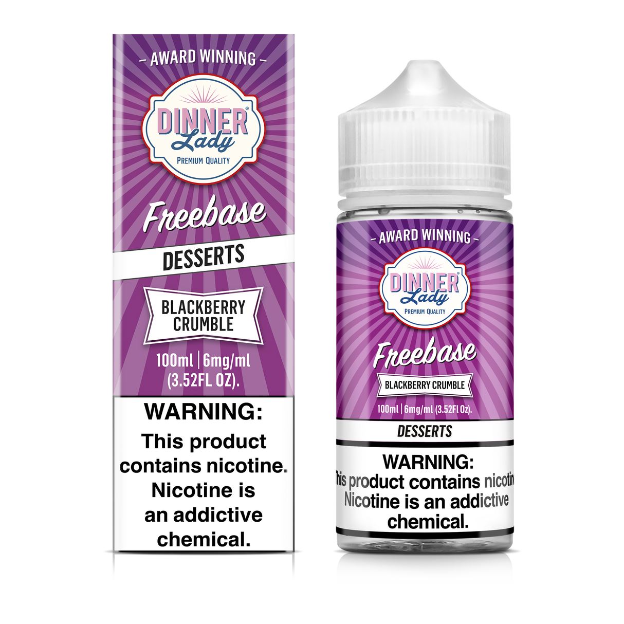 Blackberry Crumble Freebase E-Liquid 100ML - Dinner Lady