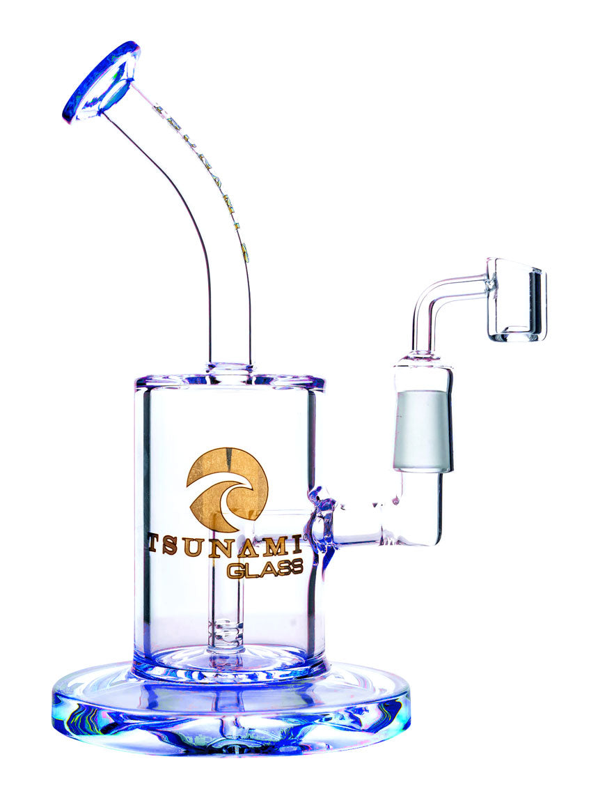 Blue 10-Inch Tsunami Micro Glass Waterpipe