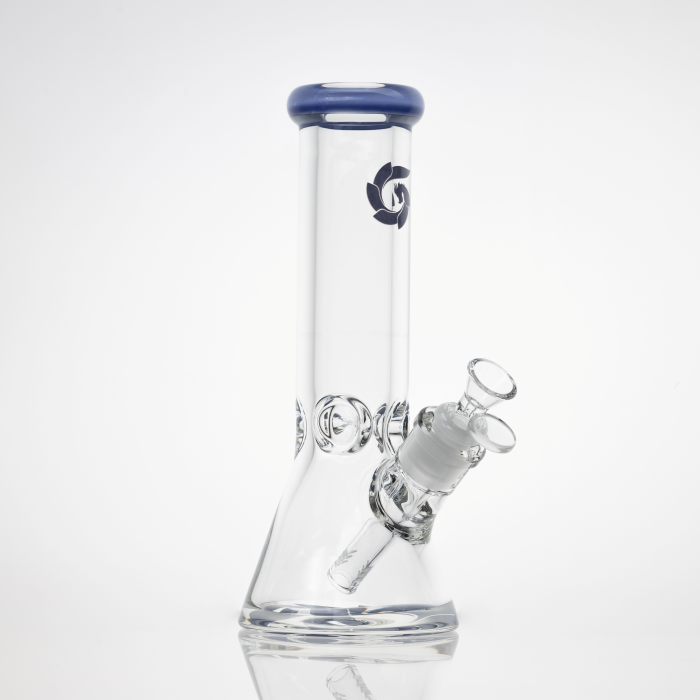 Blue 10" 9mm Beaker Water Pipe - Glass House