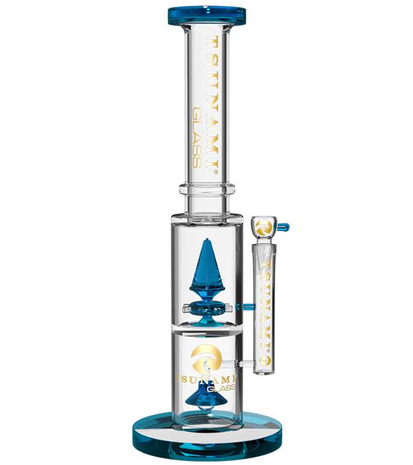 Blue 15" Tsunami UFO Pyramid Sprinkler Water Pipe