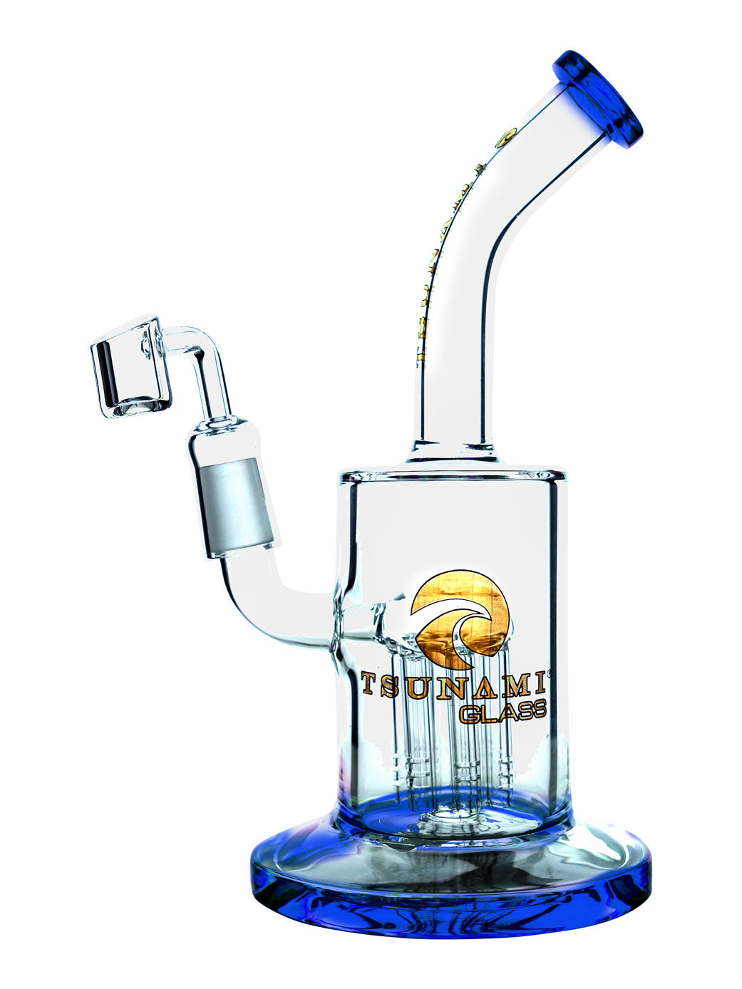 Blue 9" Tsunami Concentrate Rig – Tree Perc Water Pipe