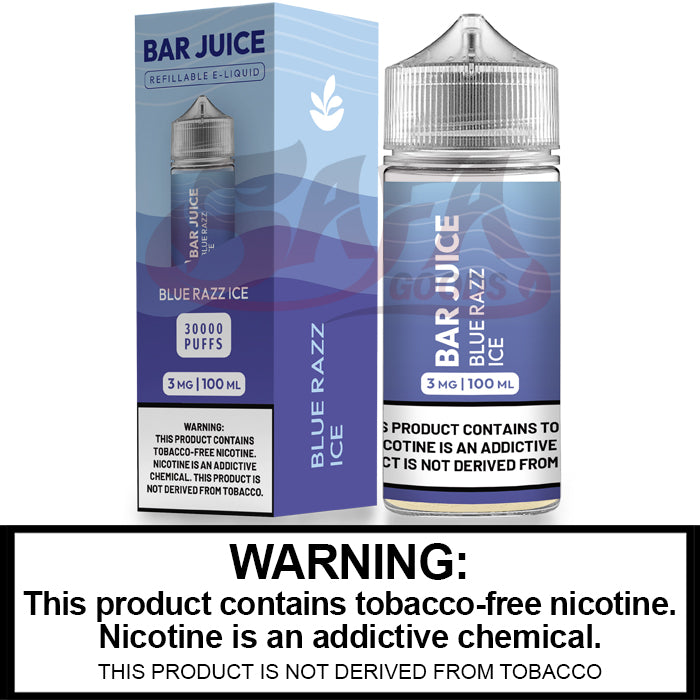 Blue Razz Ice Freebase E-Juice 100ML - Bar Club