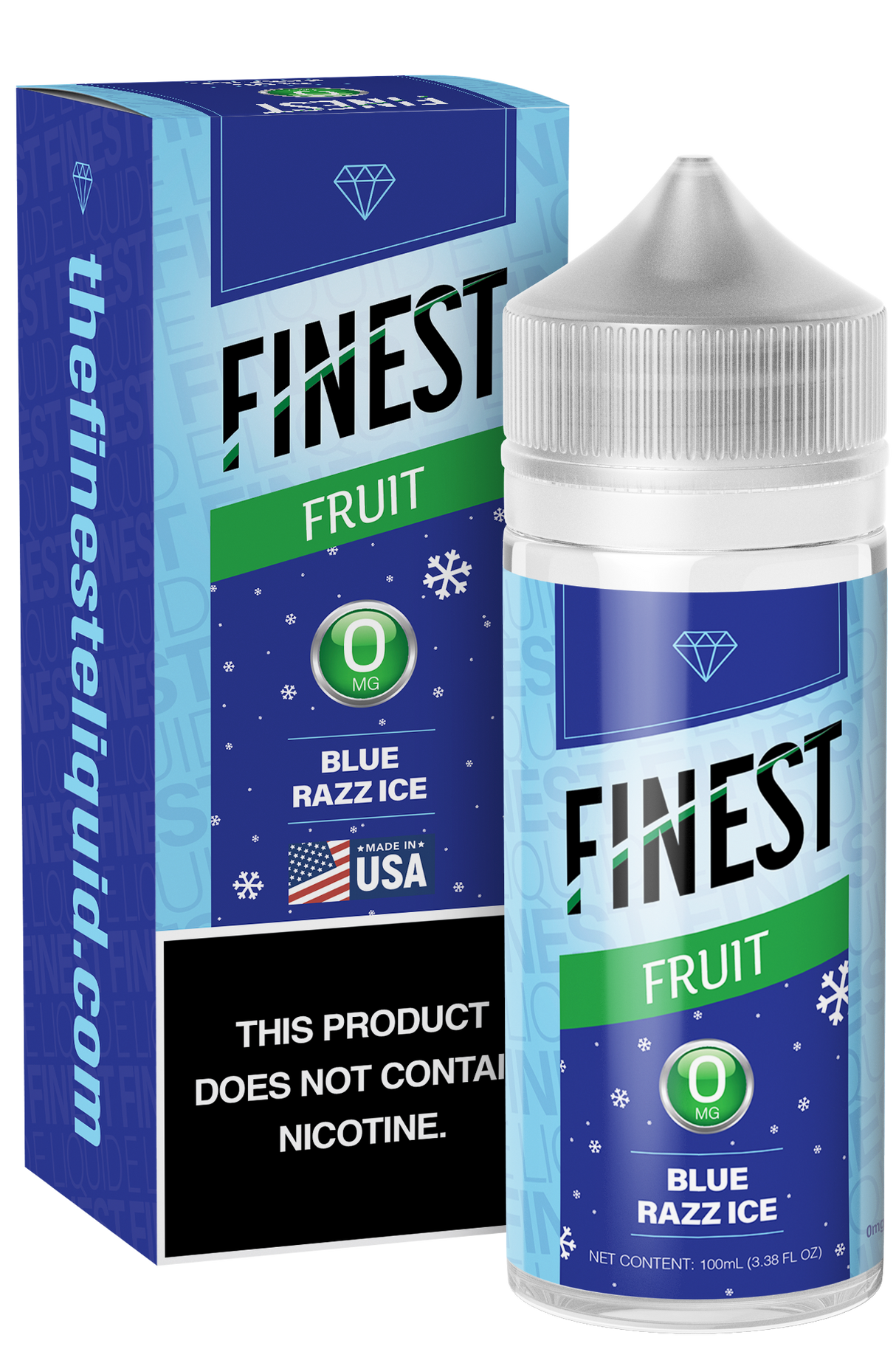 Blue Razz Ice Freebase E-Liquid Fruit Edition 100ML - The Finest