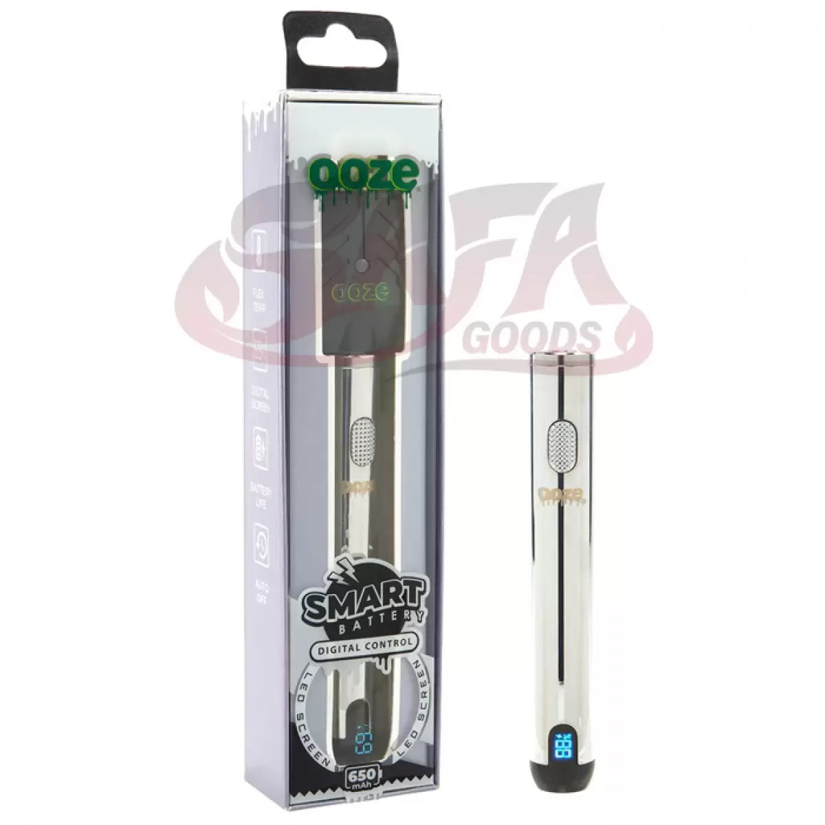 Chrome Smart Battery for Cartridges - Ooze