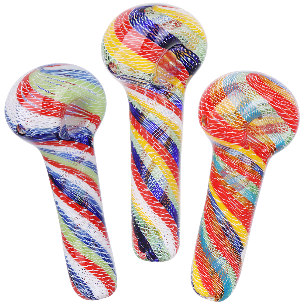 Colorful Visions Glass Spoon Pipe - Pulsar