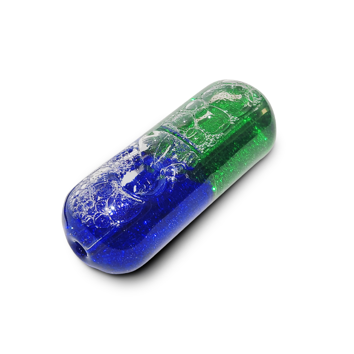 Dual Color Glitter Hand Pipe