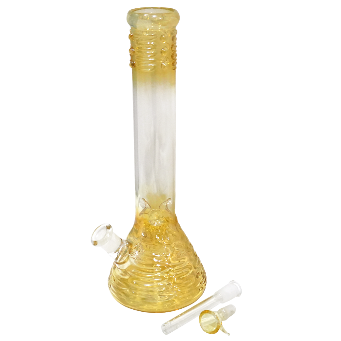 Fumed Glass Beaker Water Pipe
