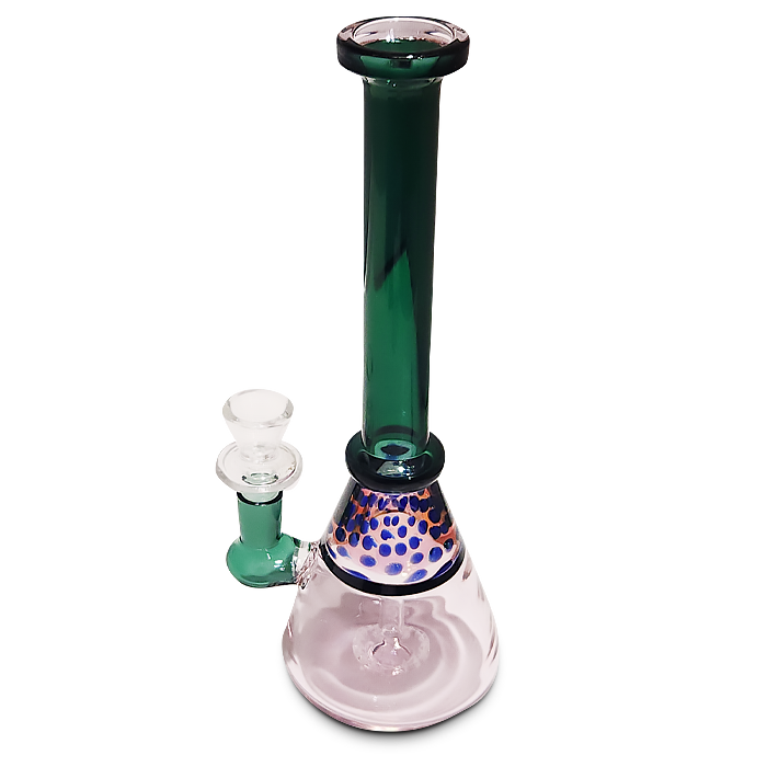 Glass Beaker Water Pipe 2-Tone W/ Implosion