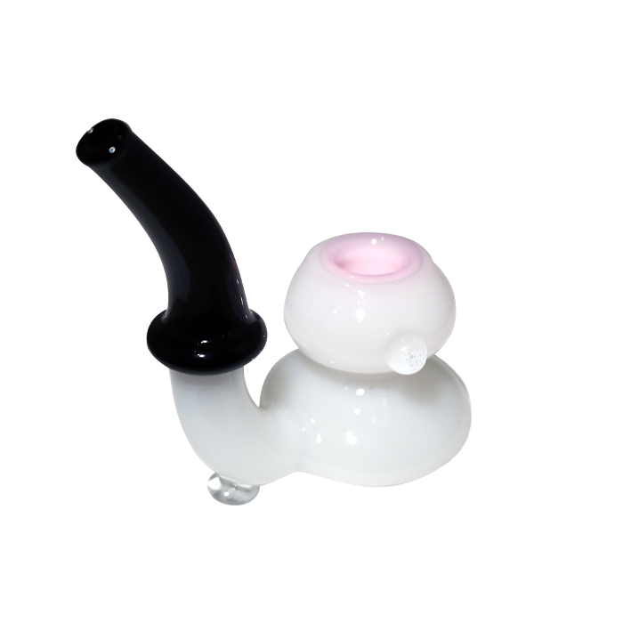 Glass Hand Pipe Pastel Standing Design