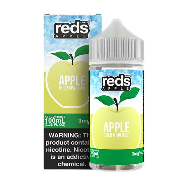Gold Kiwi Iced FB E-Liquid 100ML - Reds Apple