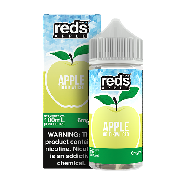 Gold Kiwi Iced FB E-Liquid 100ML - Reds Apple
