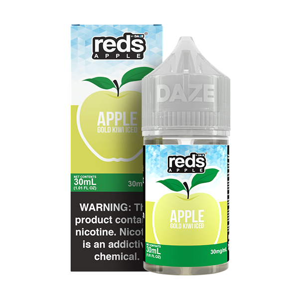 Gold Kiwi Iced Salt Nic E-Liquid 30ML - Reds Apple