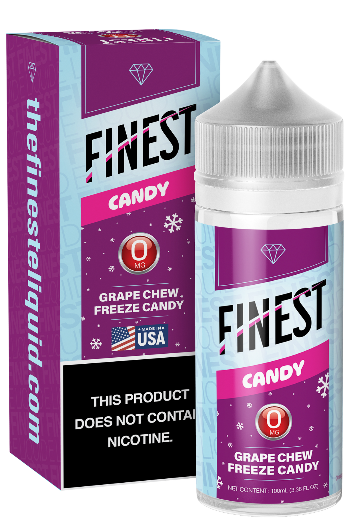 Grape Chew Freeze Candy Freebase E-Liquid Candy Edition 100ML - The Finest