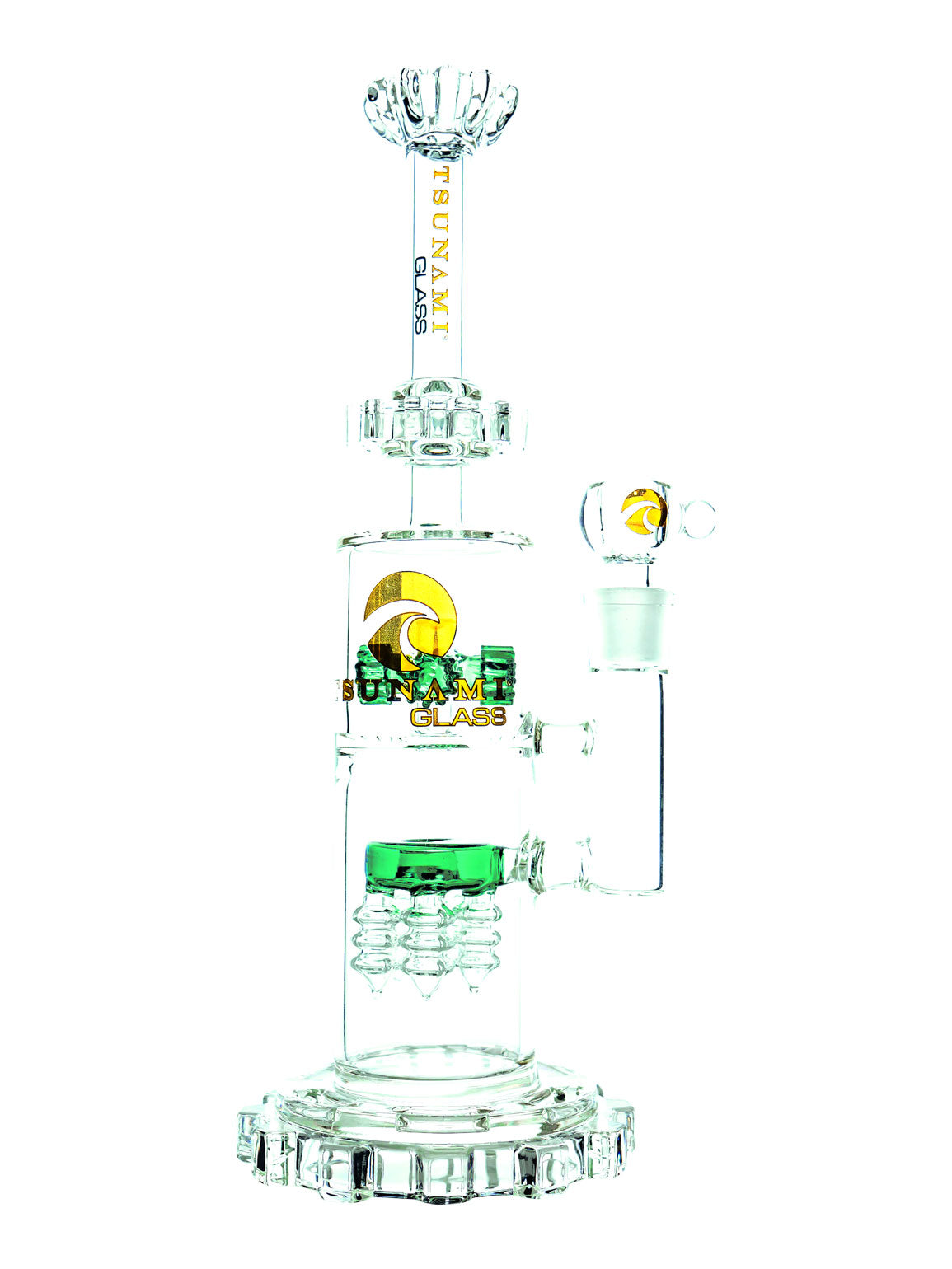 Green 14" Tsunami Gear Base Electric Shower Head Water Pipe