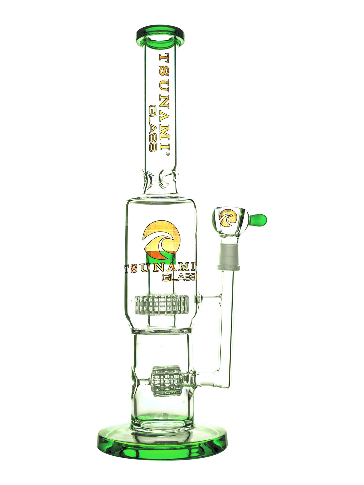 Green 14" Tsunami Showerhead Stereo Water Pipe