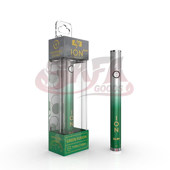 Green Fusion Slim 320mAh 510 Cartridge Battery - ION