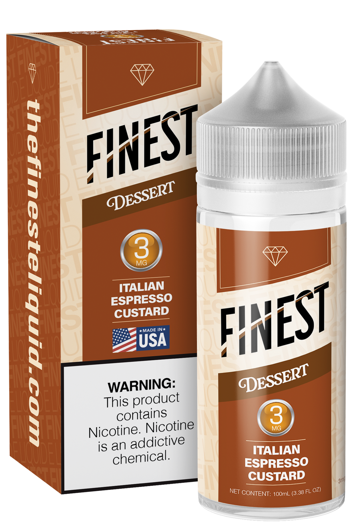 Italian Espresso Custard Freebase E-Liquid Dessert Edition 100ML - The Finest