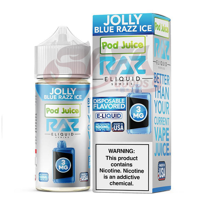 Jolly Blue Razz Ice Raz FB E-Liquids 100ML Bottles
