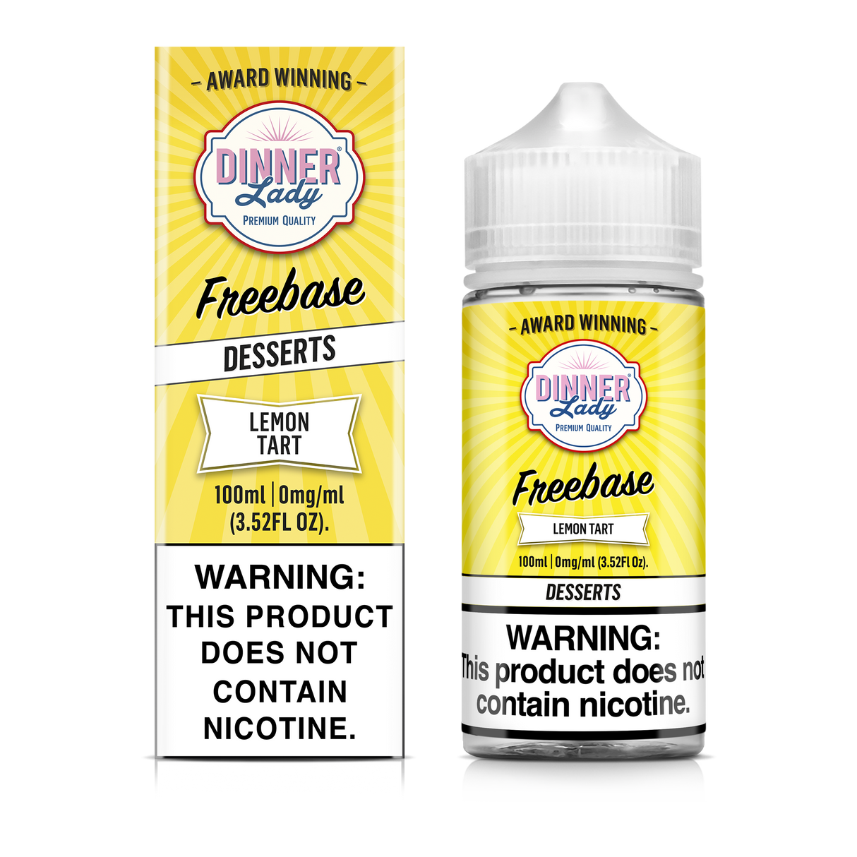 Lemon Tart Freebase E-Liquid 100ML - Dinner Lady