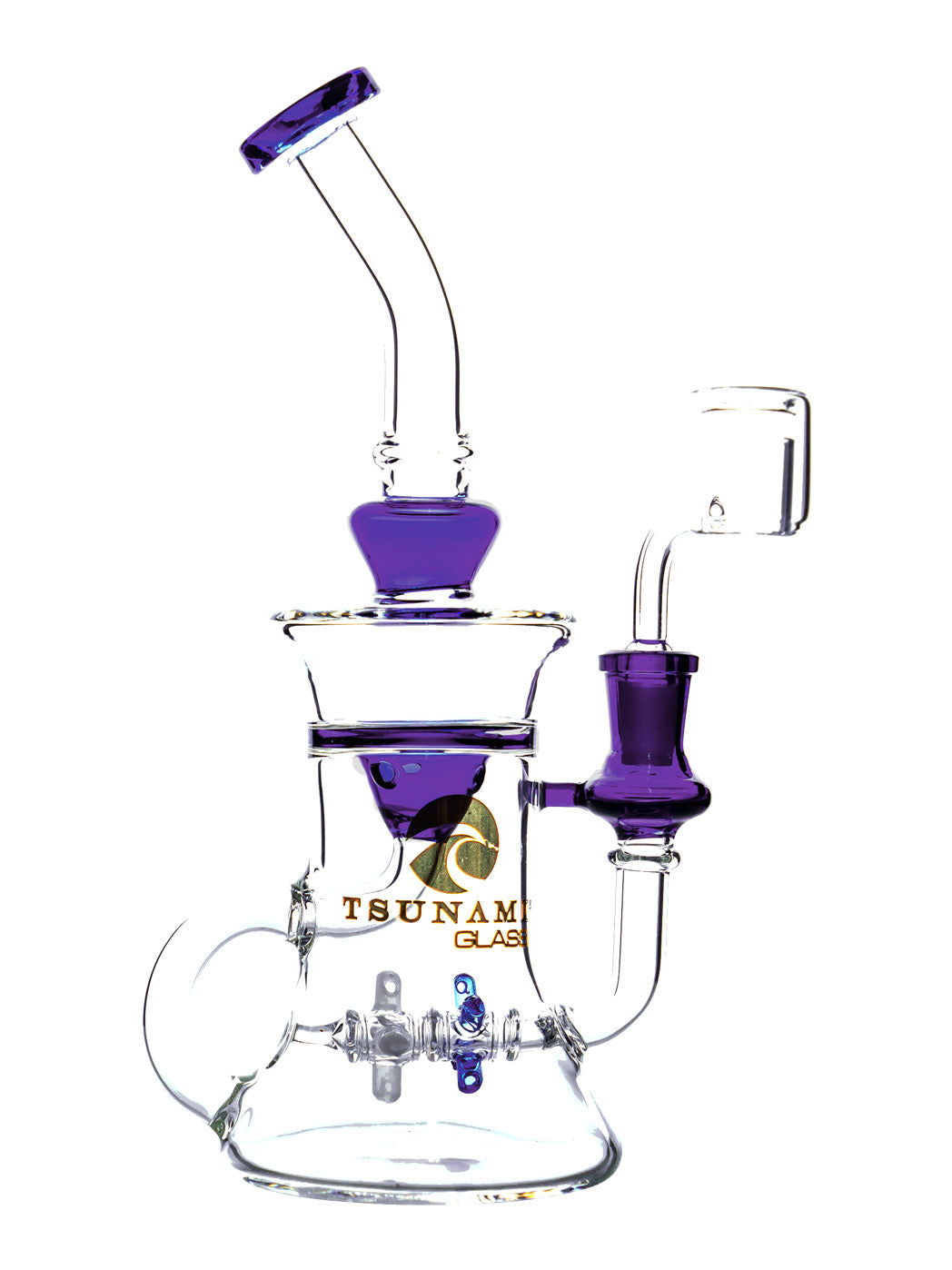 Purple 9" Tsunami Concentrate Rig – Propeller Recycler Water Pipe