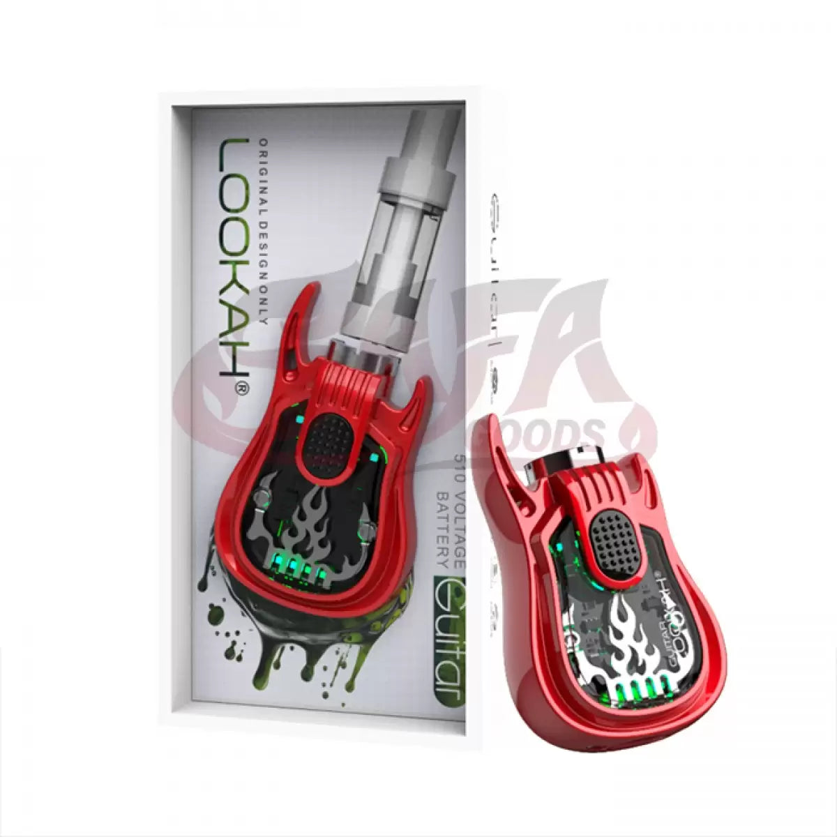 Red Guitar Vape Battery - Lookah