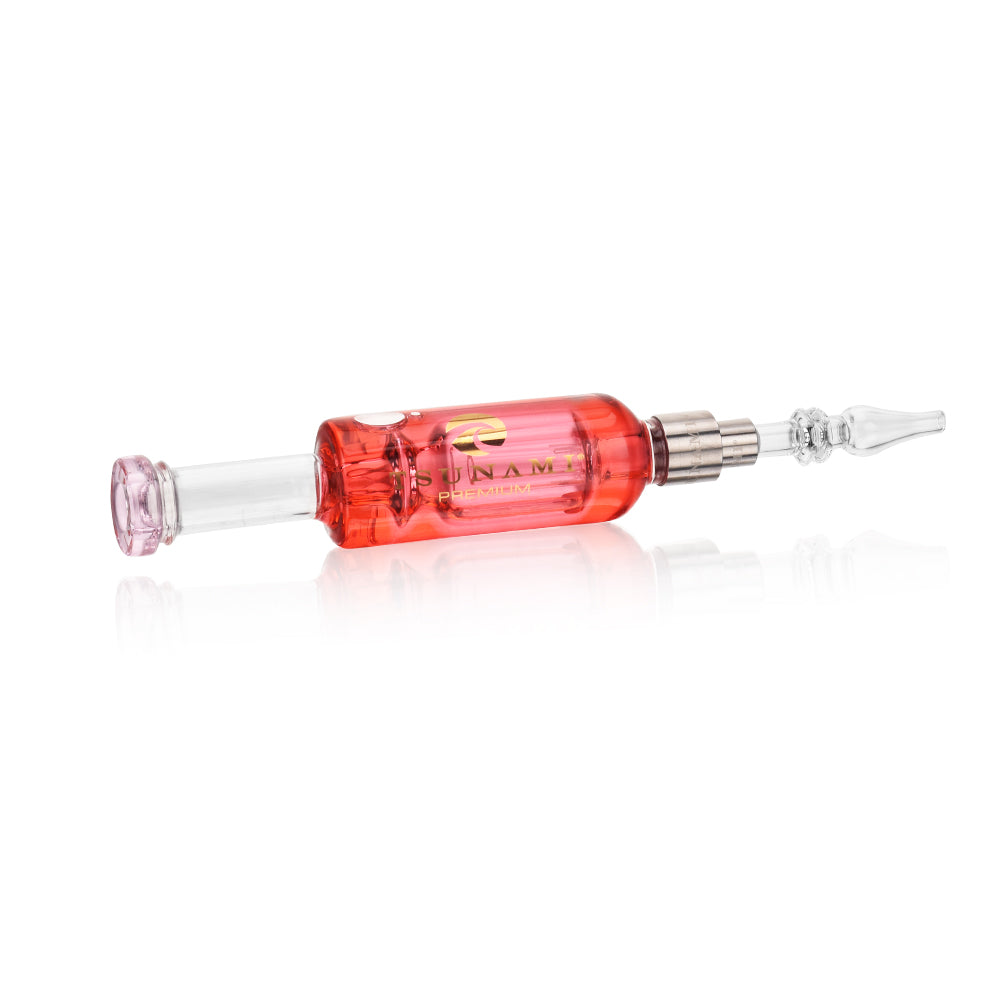 Red Single Perc Edition Glass Nectar Collector - Tsunami