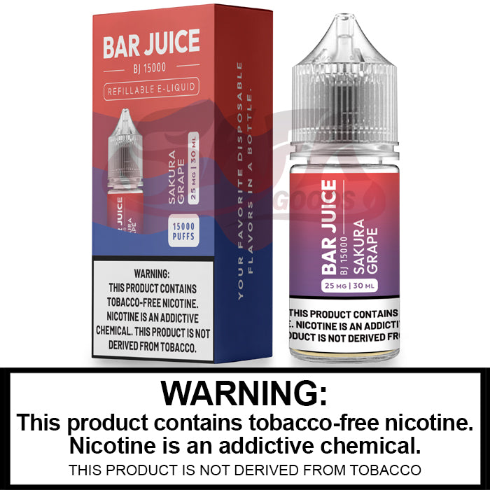 Sakura Grape Salt Nic E-Juice 30ML - Bar Club