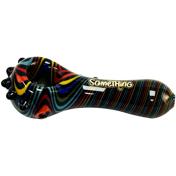 Something 6" Glass Handpipe – Zigzag Printed Design