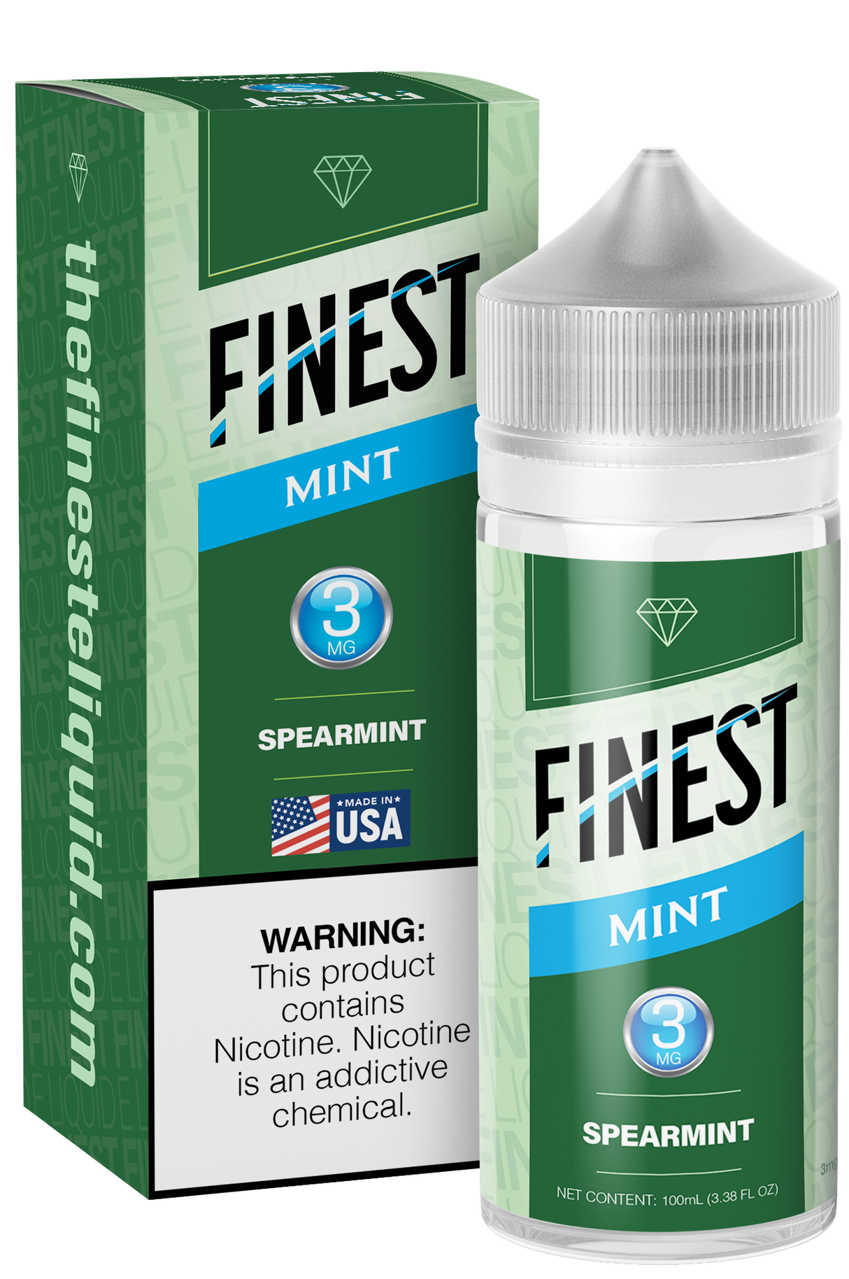 Spearmint Freebase E-Liquid Mint Edition 100ML - The Finest