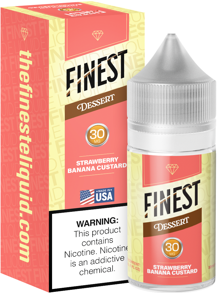 Strawberry Banana Custard Salt Nic E-Liquid Dessert Edition 30ML - The Finest