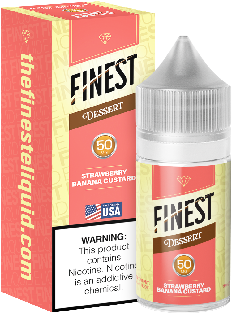 Strawberry Banana Custard Salt Nic E-Liquid Dessert Edition 30ML - The Finest