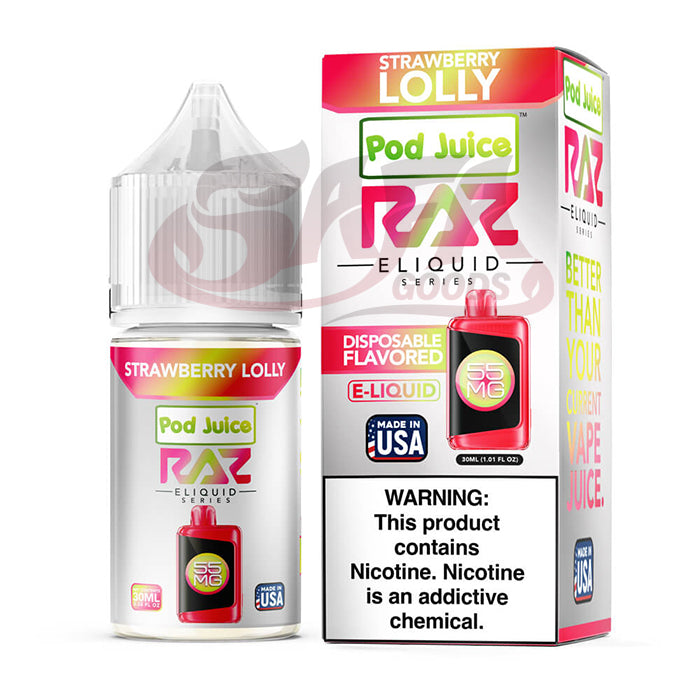 Strawberry Lolly Raz E-Liquids Salt Nic 30ML Bottles
