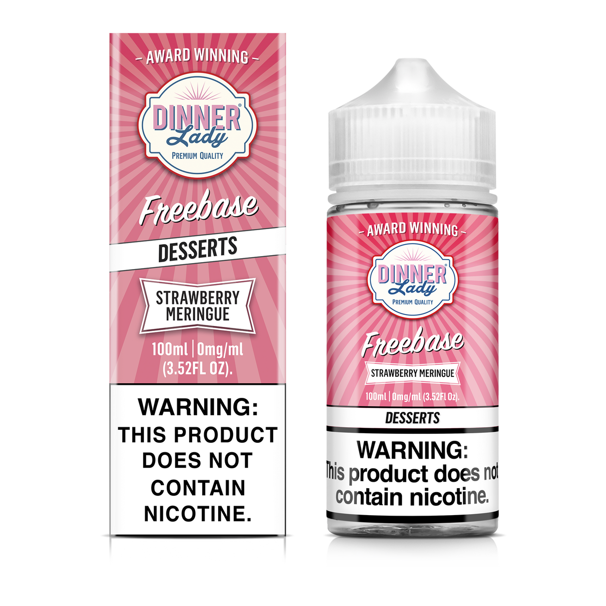 Strawberry Meringue Freebase E-Liquid1 00ML- Dinner Lady