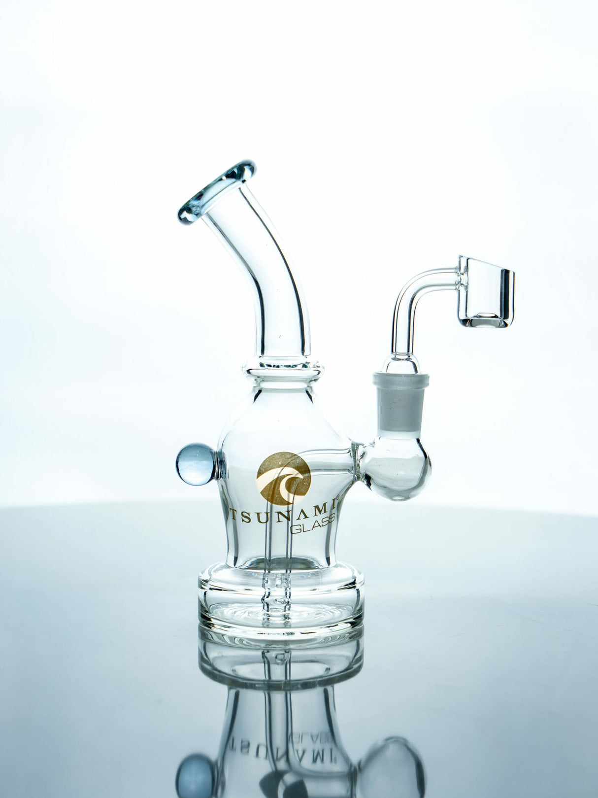 Teal Tsunami 6” Mini Egg Dab Rig – Glass Pipe