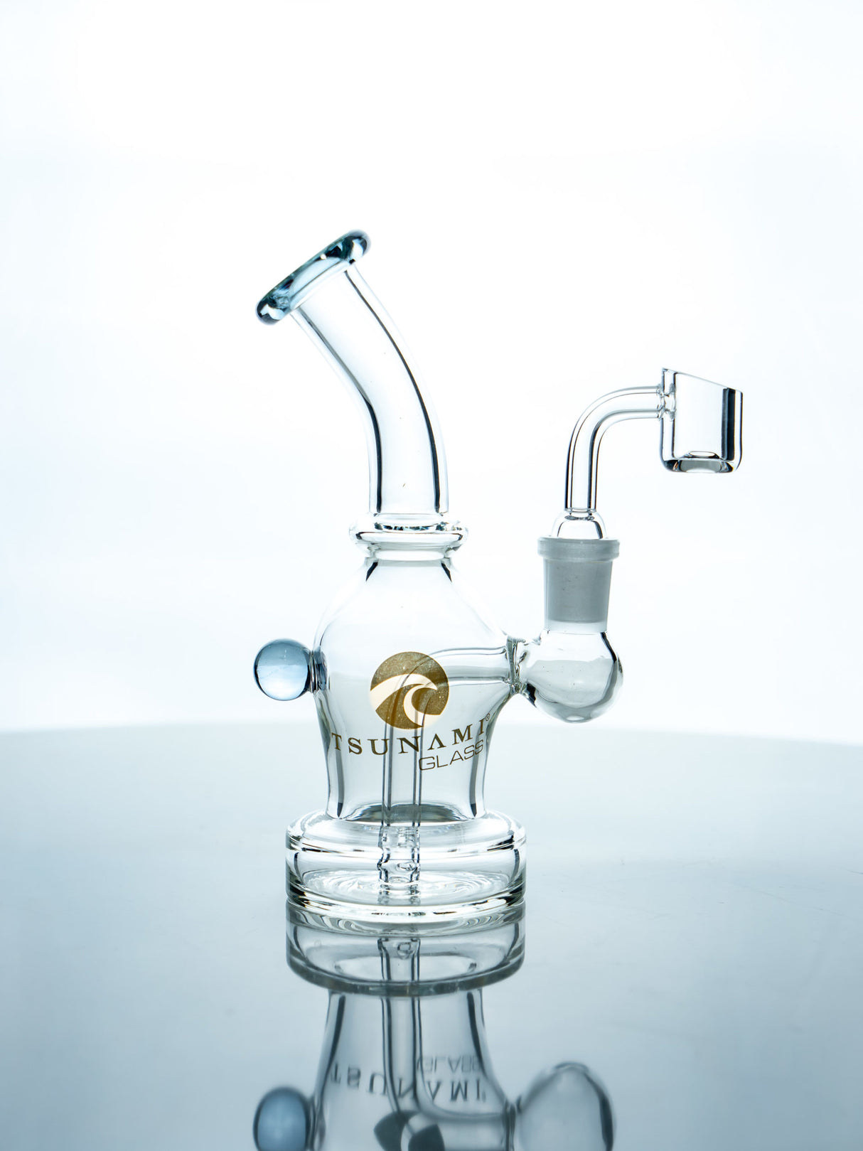 White Tsunami 6” Mini Egg Dab Rig – Glass Pipe