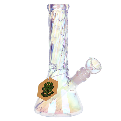 10" Glow Glass Beaker Water Pipe | 14mm Female | Asst. Designs  – Monsters And Shrooms