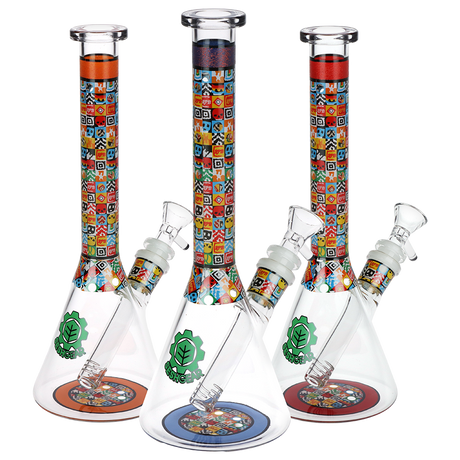 10" Icon Blocks Pattern Beaker Water Pipe 14mm F – SeshGear