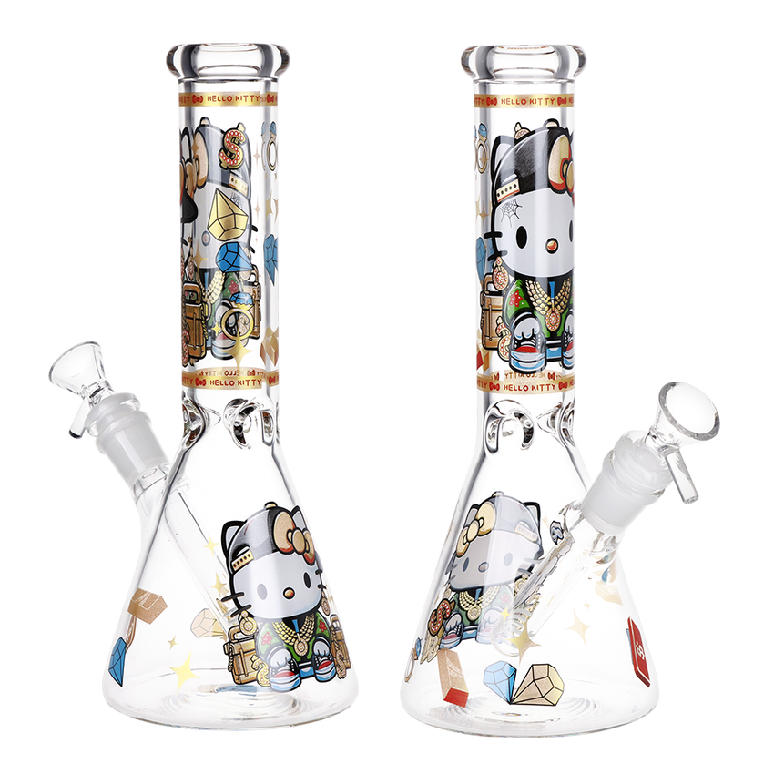 10" Kitty Glass Beaker Water Pipe 14mm F