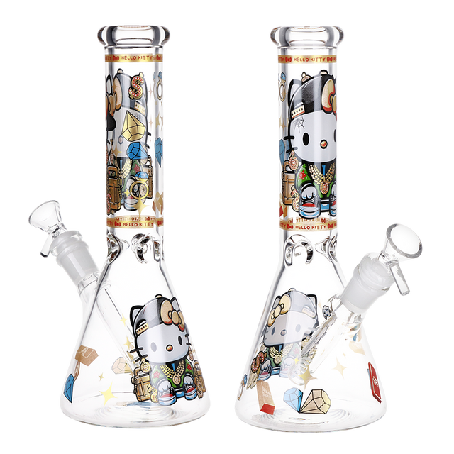 10" Kitty Glass Beaker Water Pipe 14mm F