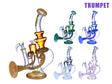 11.4" Trumpet Glass Water Pipe – Something Glass