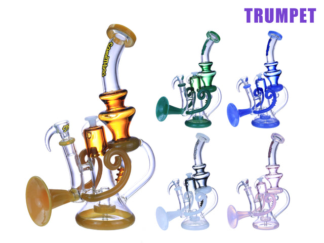 11.4" Trumpet Glass Water Pipe – Something Glass