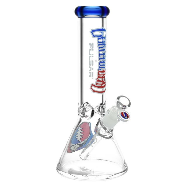 11.75" Steal Your Face Beaker Water Pipe 14mm F – Grateful Dead x Pulsar